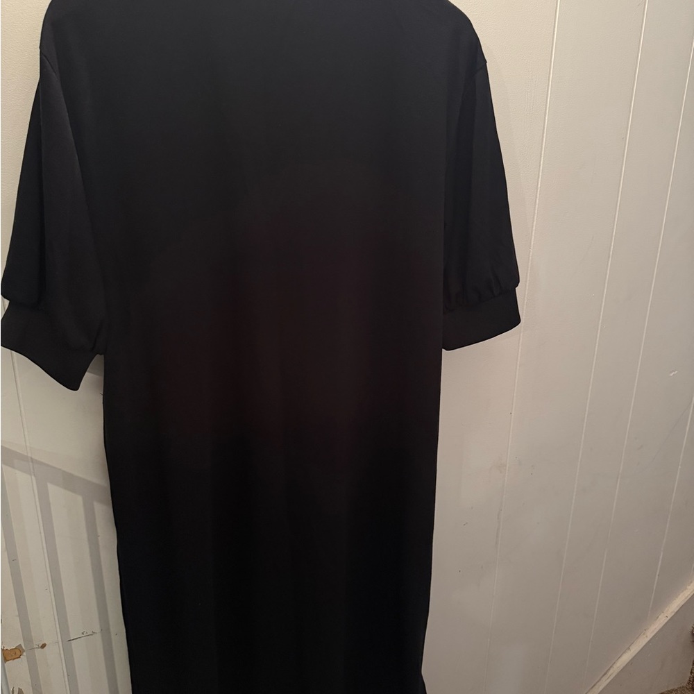 Black sweater shirt sleeve dress